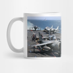 Sea Harriers onboard HMS Illustrious. Mug